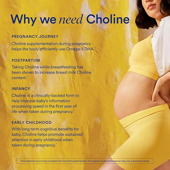 Ritual Natal Choline Supplement, 550mg, Supports BabyAos Cognitive Function When Taken During Pregnancy and Choline Content in Breastmilk, 30 Day Supply