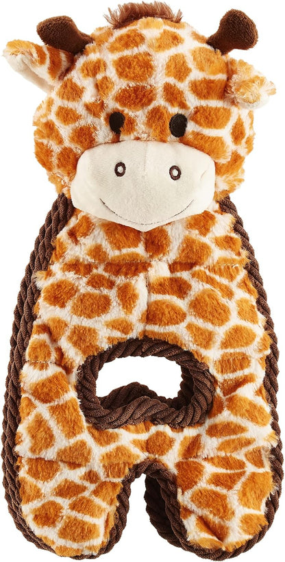 Outward Hound by Charming Pet Cuddle Tugs Giraffe Plush Squeaky Dog Toy