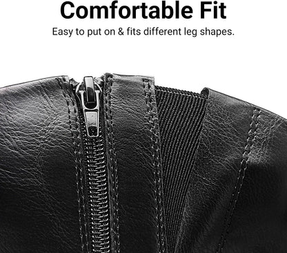 DREAM PAIRS Boots For Women Knee High, Comfortable Pull On Side Zipper Buckle Riding Boots