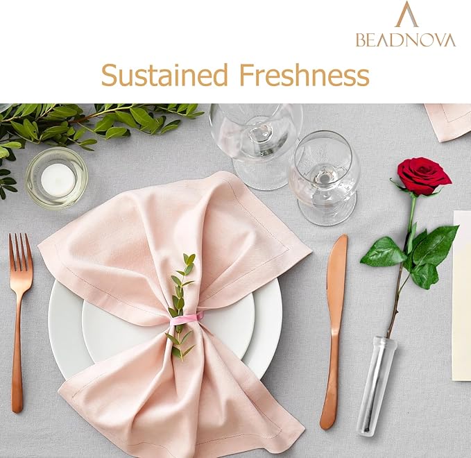 BEADNOVA Floral Water Tubes 2.8 Inch Plastic Water Tubes for Floral Flower Vials with Caps for Flower Arrangement Decoration (Clear, 20 Pcs)