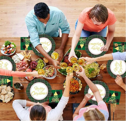 TAPARU Merry Christmas Party Paper Plates