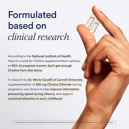 Ritual Natal Choline Supplement, 550mg, Supports BabyAos Cognitive Function When Taken During Pregnancy and Choline Content in Breastmilk, 30 Day Supply