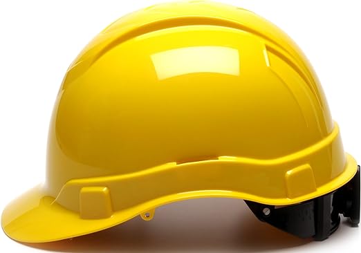 Pyramex Safety Pyramex Ridgeline Cap Style Hard Hat, 6-Point Ratchet Suspension, Yellow