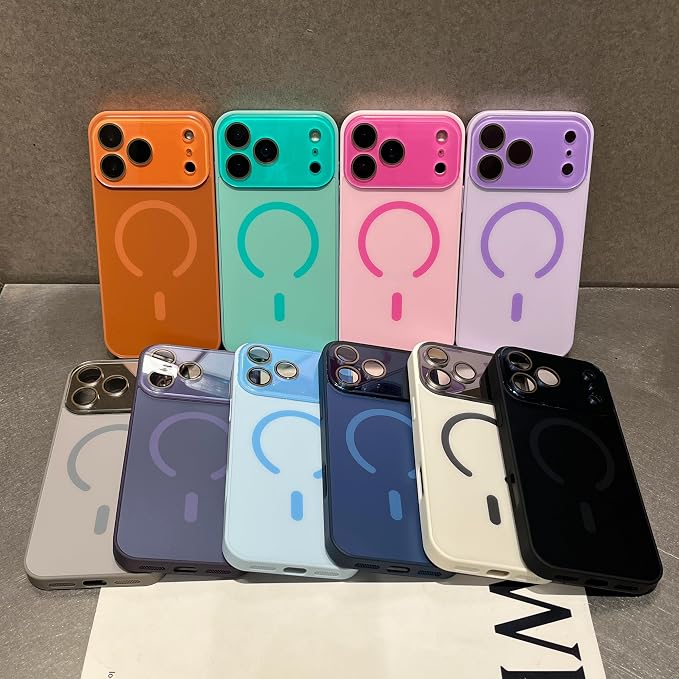 Caseative for iPhone 17 Pro Max Case, Blue | Crystal Camera Lens Protection Candy Color Compatible with MagSafe Wireless Charging