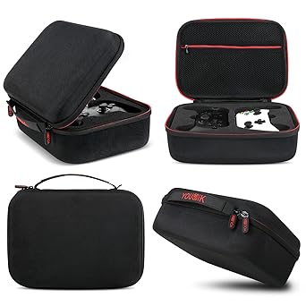 Younik Controller Carrying Travel Case, Protective Hard Case for 2 Controllers, Compatible with P5, P4, X-box 1, Switch Pro and Other Universal Sized Controllers