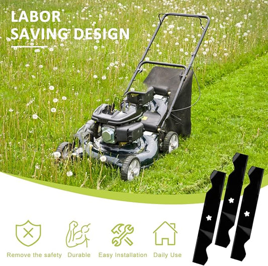 Lawn Mower Blades Z254 54 Inch Compatible with Husqvarna Z254F 532187256 YTH2454 LGT2554 LGT2654 Fits Craftsman Poulan Replace OEM Part: 187256, 532187256, 539112053, 187254