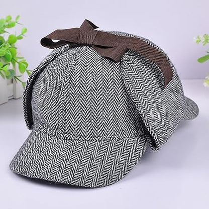 Vintage Plaids Baseball Hat with Double Brims Adjustable Breathable Cotton Hat for Stylish and Practical Wear