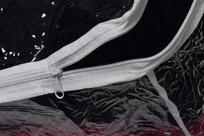 Blanket Storage Bags - 90 L - Zippered Large Clear Plastic Storage Bag. Shield Your Quilt Blankets, Bedding and Clothes from Dust, Dirt & Moisture - Gliding Zipper for Easy Access