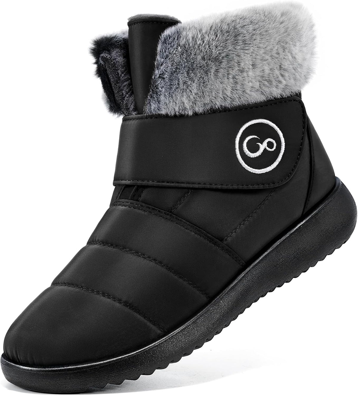 Women Winter Snow Boots: Fur Lined Warm Slip On Boots for Women Waterproof Booties Comfortable Outdoor