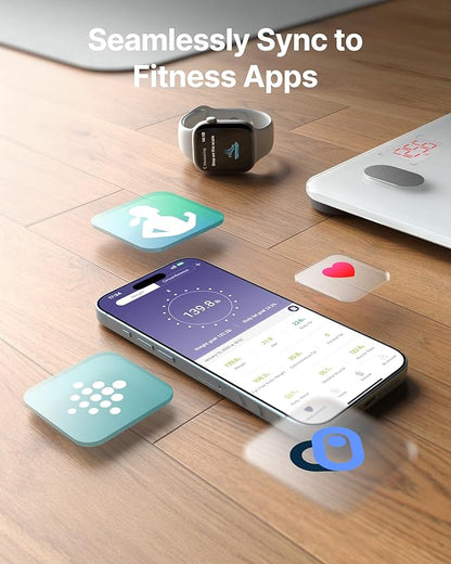FITINDEX Smart Scale for Body Weight, Scale with BMI, Body Fat, Muscle Mass, Bluetooth,13 Body Composition Analyzer, Sync APP, Digital Bathroom, FSA HSA Eligible, 400lb, White