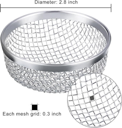 TOODOO 2 Pack Flying Insect Screen RV Furnace Vent Screen RV Water Heater Vent Cover 2.8 Inch Stainless Steel Mesh with Installation Tool