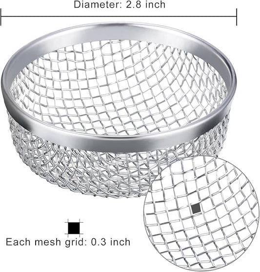 TOODOO 2 Pack Flying Insect Screen RV Furnace Vent Screen RV Water Heater Vent Cover 2.8 Inch Stainless Steel Mesh with Installation Tool