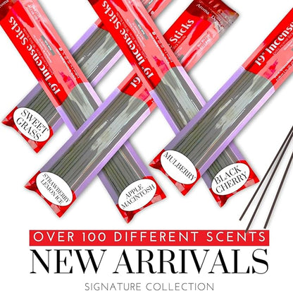 Aroma Depot Frankincense 19'' Most Exotic Incense Sticks Jumbo. Approx 27 to 30 Sticks Per Bundle. 19 Inch Extra Large, Each Natural Stick Burns for 3 to 4 Hours. Exotic Long-Lasting Fragrance.