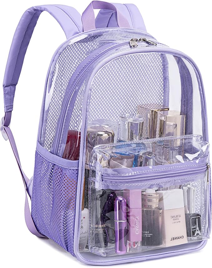 CAMTOP Clear Backpack for Stadium Events Approved 12x6x12 Small Clear Bag Mini Backpacks Purse for festival Concert Work