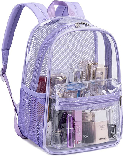 CAMTOP Clear Backpack for Stadium Events Approved 12x6x12 Small Clear Bag Mini Backpacks Purse for festival Concert Work