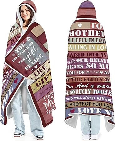 Hexagram Mother in Law Birthday Gifts, Gifts for Mother in Law, Best Mother-in-Law Gifts Wearable Blanket, Mother in Law Gifts, Mother in Law Gift Ideas for Birthday Mothers Day Flannel Blankets