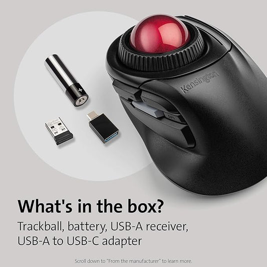 Kensington Orbit FusionTM Wireless Trackball (K72363WW), Black