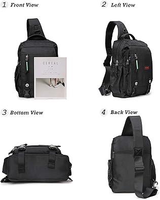 NICGID Sling Bags Chest Shoulder Backpacks, 13.3'' 14.1'' 15.6''Laptop Backpack Crossbody Messenger Bag Travel Outdoor