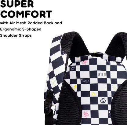 J World Cornelia Middle School Backpack for Kids. Student Laptop Bookbag, Icon Checkers