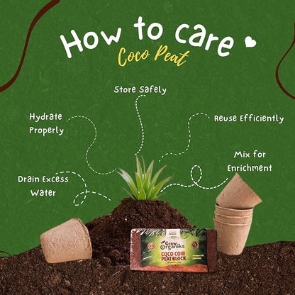 2 Pack Premium Coco Coir Brick for Plants  100 Organic Compressed Coconut Coir Bricks Starting Mix, Coco Coir Fiber Coconut Husk for Planting, Gardening, Potting Soil Substrate, Herbs, 1.4 LBBrick