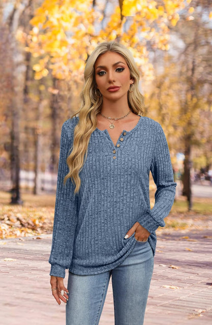 Sweater for Women Winter Clothing Long Sleeve Shirts Fall Fashion Must Haves Comfiest Airport Outfits Trendy