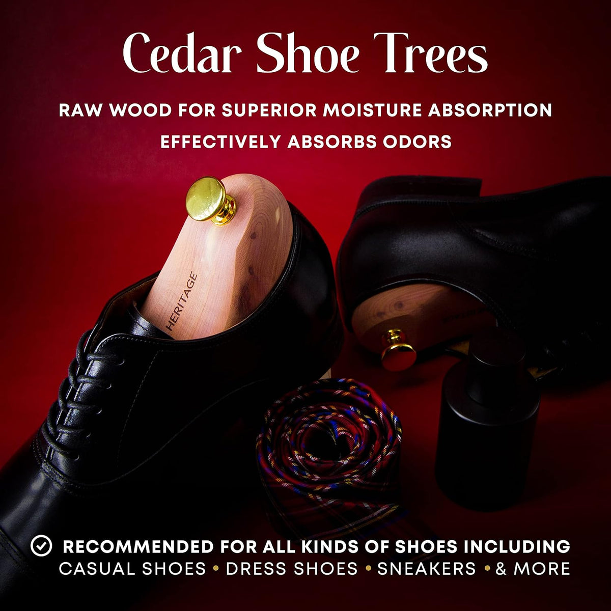 Royal Heritage Men's Cedar Shoe Trees - Ultimate Edition - VALUE-PACK - Grown In USA