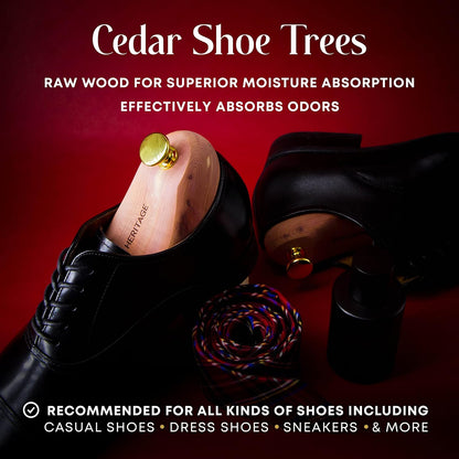 Royal Heritage Men's Cedar Shoe Trees - Ultimate Edition - VALUE-PACK - Grown In USA