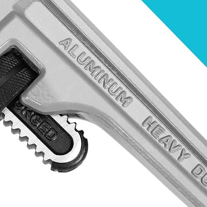 DURATECH 18-inch Heavy Duty Aluminum Straight Pipe Wrench, Adjustable Plumbing Wrench, Drop Forged, Exceed GGG standard