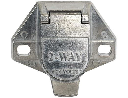 Buyers Products 2-Way Die-Cast Zinc Trailer Connector -Truck Side - Horizontal Pin Arrangement (TC1002)