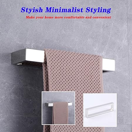 GERZWY Bathroom Hardware Hand Towel Holder SUS 304 Stainless Steel Towel Ring for Bath Kitchen Garage Heavy Duty Wall Mounted, Polished Finish HG1706-JG