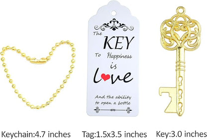 152pcs Skeleton Key Bottle Opener Wedding Favors Makhry(Silver&Gold)