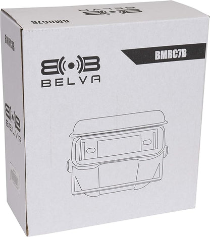 Belva BMRC7B Black Fully Enclosed Marine Radio CoverRadio Splash Guard for Deck or Overhead Installs, Water-Resistant Flip-up Style