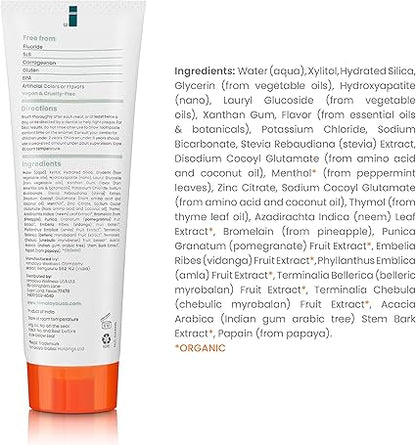Himalaya Botanique Whitening  Hydroxyapatite Toothpaste for Whiter Teeth  Fresher Breath with Hydroxyapatite Support  Mint Flavor, Fluoride-Free, SLS Free,  Vegan, 4.0 oz (113g)...