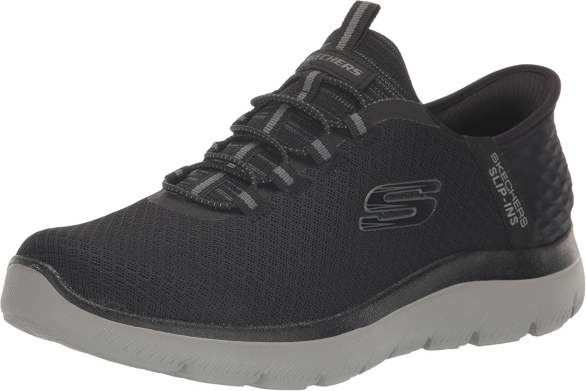 Skechers Hands Free Slip-ins: Summits - High Range, with secure heel, cushioned memory foam, and machine-washable mesh upper.