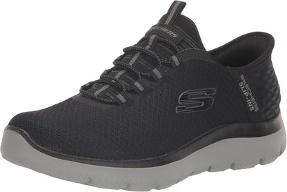 Skechers Hands Free Slip-ins: Summits - High Range, with secure heel, cushioned memory foam, and machine-washable mesh upper.