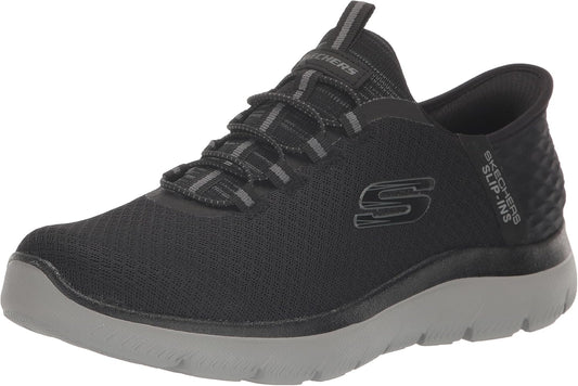 Skechers Hands Free Slip-ins: Summits - High Range, with secure heel, cushioned memory foam, and machine-washable mesh upper.