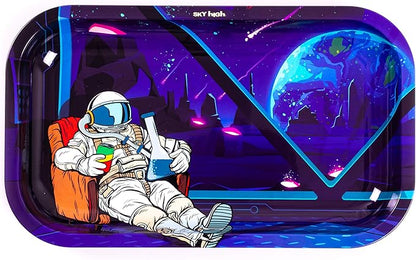 SKY HIGH Metal Rolling Tray - Astronaut in Space - Medium - 7x11