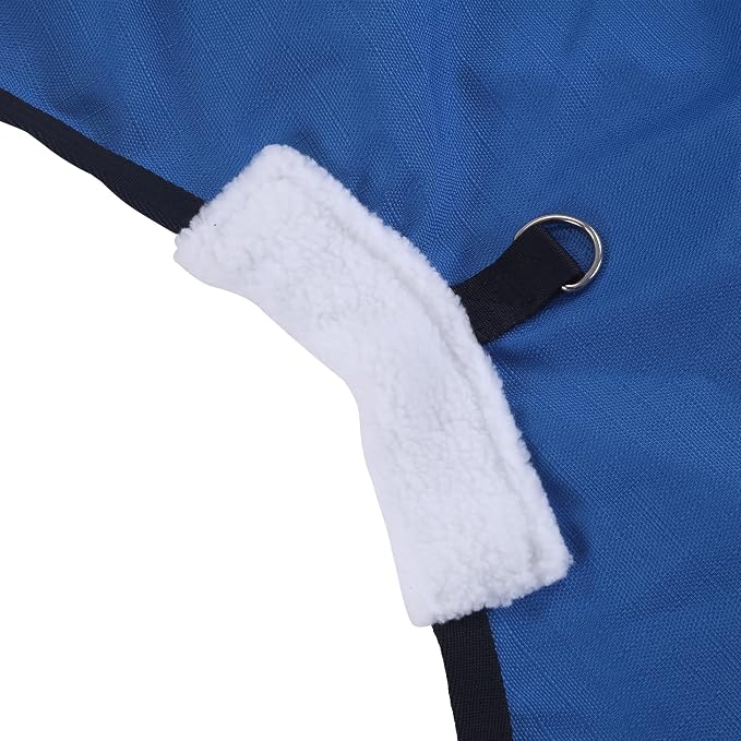 1200D Horse Blanket Waterproof Breathable Turnout (no Filling) Standard Neck Horse Sheet Blue Black 51inch