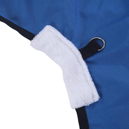 1200D Horse Blanket Waterproof Breathable Turnout (no Filling) Standard Neck Horse Sheet Blue Black 51inch