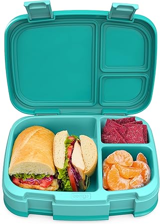 Bentgo Fresh  Leak-Proof, Versatile 4-Compartment Bento-Style Lunch Box with Removable Divider, Portion-Controlled Meals for Teens and Adults On-The-Go  BPA-Free, Food-Safe Materials (Aqua)