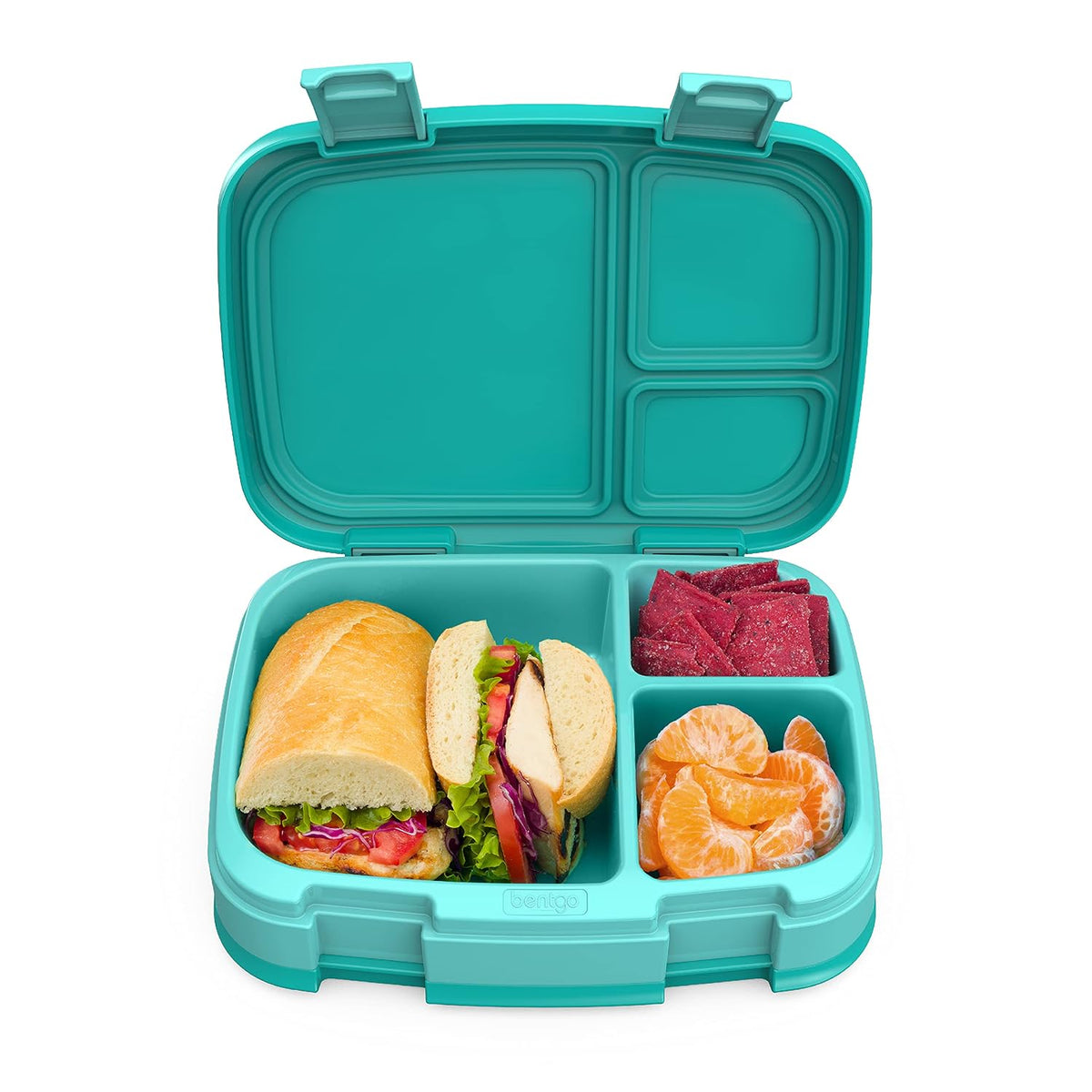 Bentgo Fresh – Leak-Proof, Versatile 4-Compartment Bento-Style Lunch Box with Removable Divider, Portion-Controlled Meals for Teens and Adults On-The-Go – BPA-Free, Food-Safe Materials (Blue)