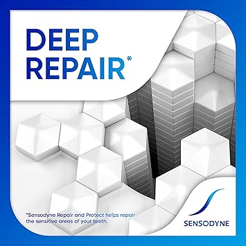 Sensodyne Repair and Protect Whitening Toothpaste, Toothpaste for Sensitive Teeth and Cavity Prevention, 3.4 oz