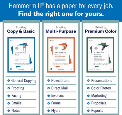 Hammermill Tidal Copy Paper, 20 lb, 8.5 x 11, 1 Ream (500 Sheets)