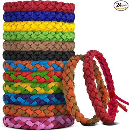 Mosquito Repellent Bracelets, DEET-Free, Individually Wrapped PU Leather Insect & Bug Repellent Wrist Bands (Pack of 12) 's Choice