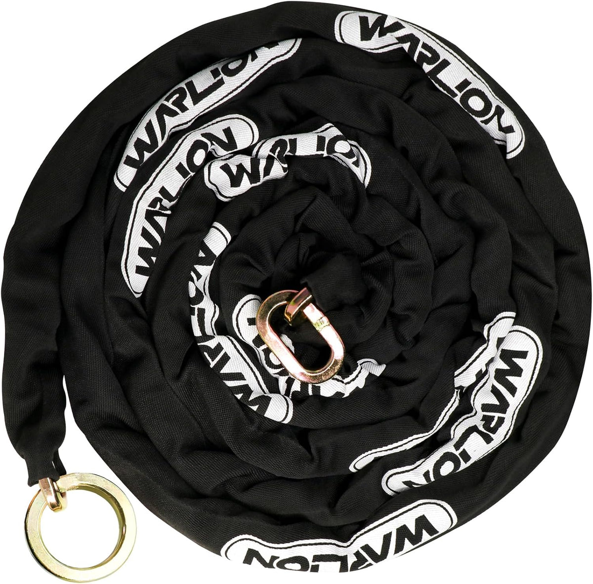 Heavy Duty Security Chain, 15ft x 3/8in (9mm) Thick, Anti-Theft & Cut-Proof Motorcycle Chain with Cinch Ring - Secure Generators, ATVs, Ebikes & 2-Wheeled Vehicles
