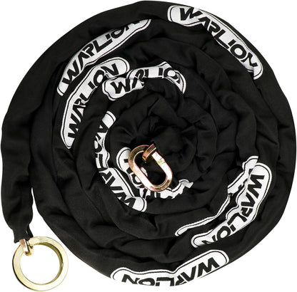 Heavy Duty Security Chain, 15ft x 3/8in (9mm) Thick, Anti-Theft & Cut-Proof Motorcycle Chain with Cinch Ring - Secure Generators, ATVs, Ebikes & 2-Wheeled Vehicles