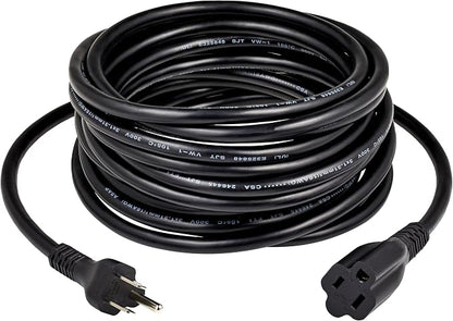 Basics Extension Cord, 25 Ft, 3 Prong Outlet Extender, Indoor Power Cord, 13 Amps, 125V, Black