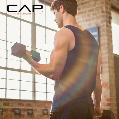 CAP Barbell Coated Hex Dumbbell Weight | Multiple Options - Single (15LB)