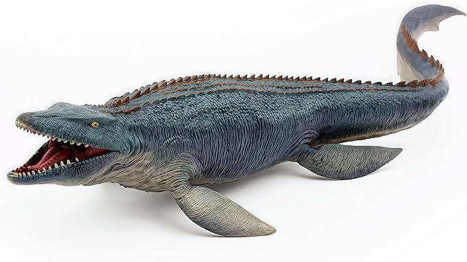 GeminiGenius Mosasaurus Dinosaur Toy with Movable Jaw, Large Marine Realistically Dinosaur, Ocean Dino World Animal Figure Toy Gift and Party Supplie for Kids