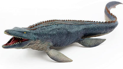 GeminiGenius Mosasaurus Dinosaur Toy with Movable Jaw, Large Marine Realistically Dinosaur, Ocean Dino World Animal Figure Toy Gift and Party Supplie for Kids
